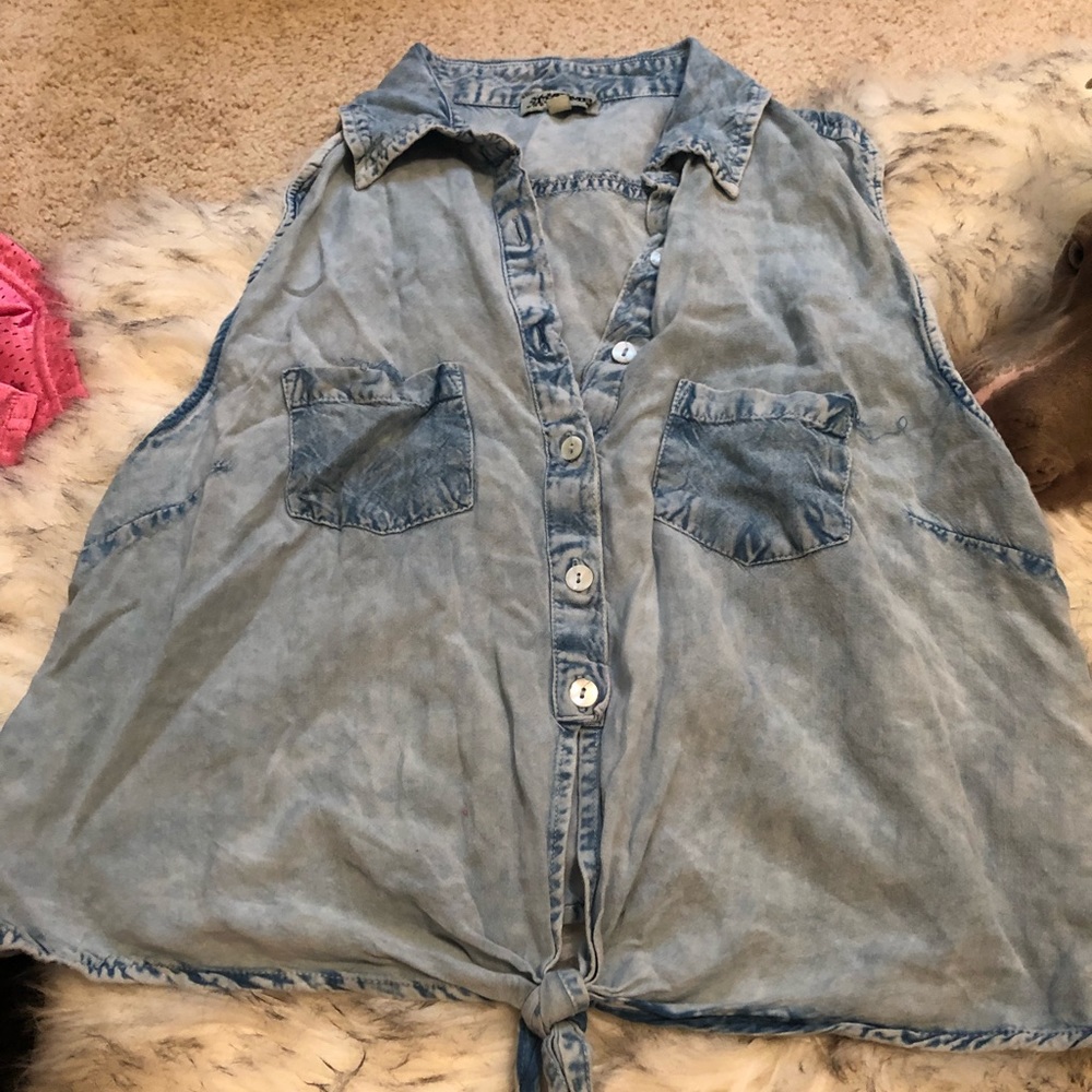Fake denim shirt